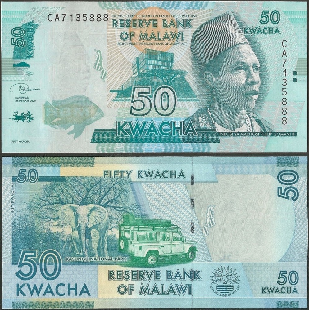 Malawi 4 NOTE SET 20 to 200 Kwacha 2020 UNC @ Ebanknoteshop