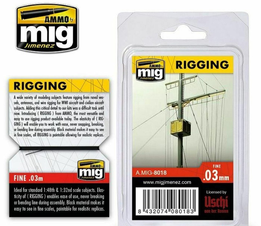 Ammo by Mig Jimenez 0.03 mm Rigging Super Fine 8018 x