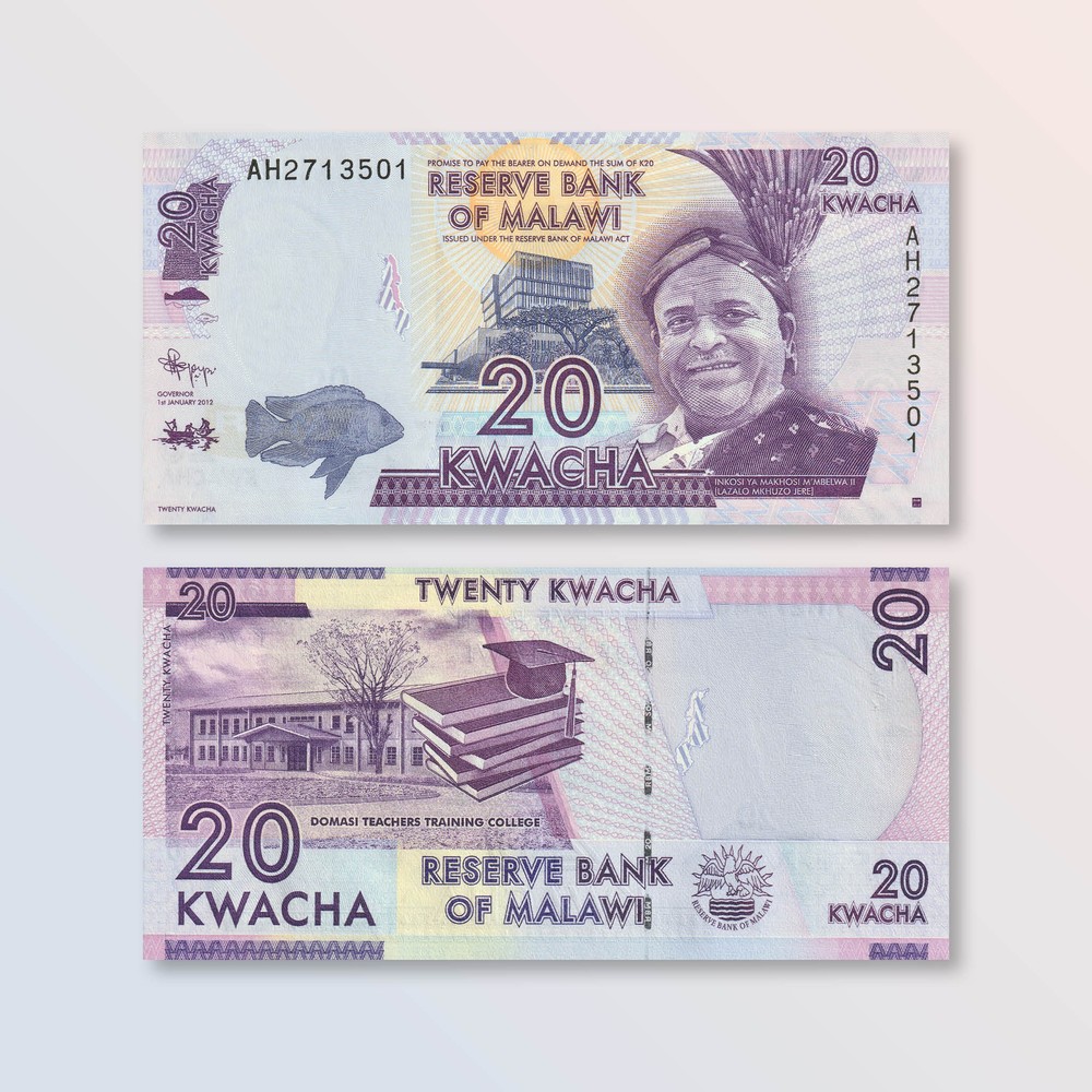 Malawi 20 Kwacha, 2012, B150a, P57a, UNC