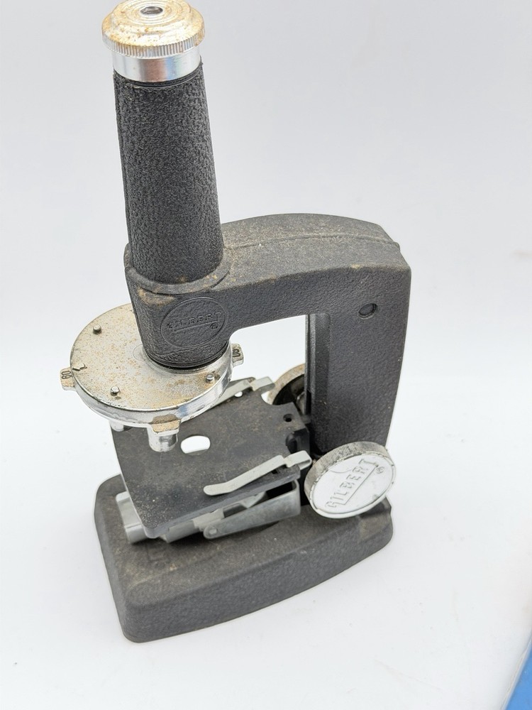 Vintage Gilbert Microscope w/ 3 Prepared Slide Sets Blood Bacteria Tiny Creature