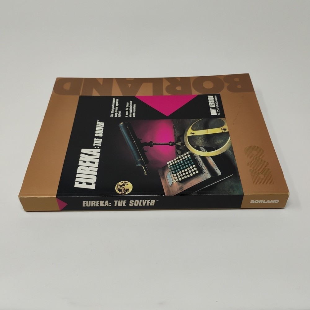 Borland Eureka The Solver 5.25" Floppy Disk Computer Software & Owner's Handbook