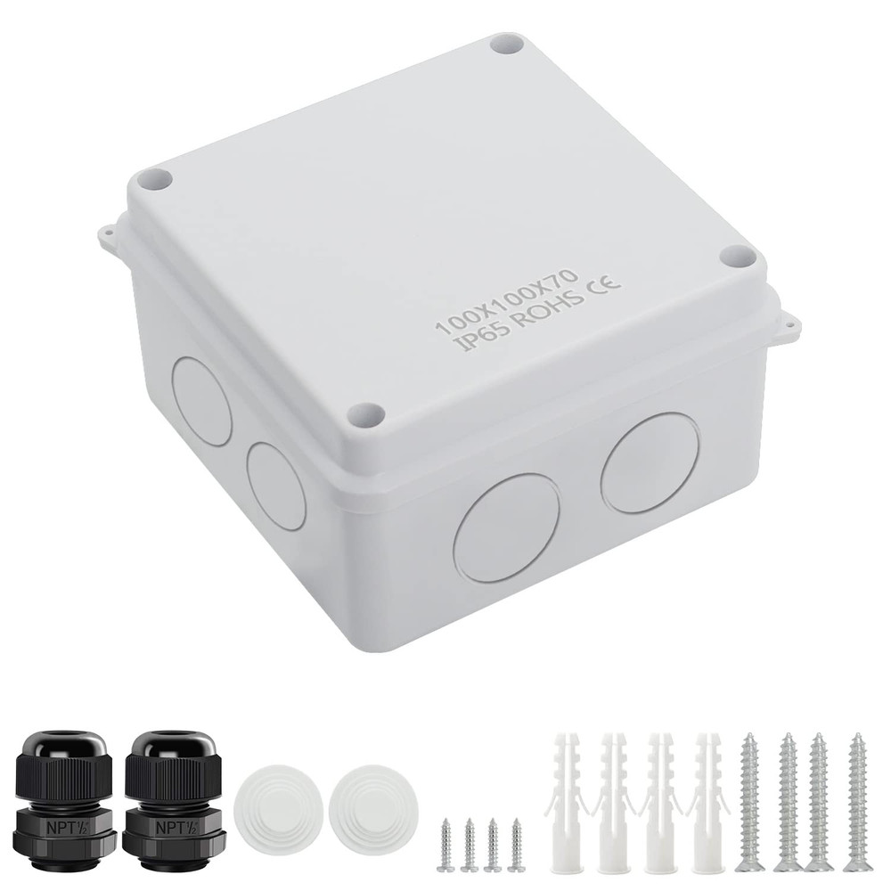 Junction Box, Electrical Box IP65 Water Resistant Dustproof ABS Plastic Project