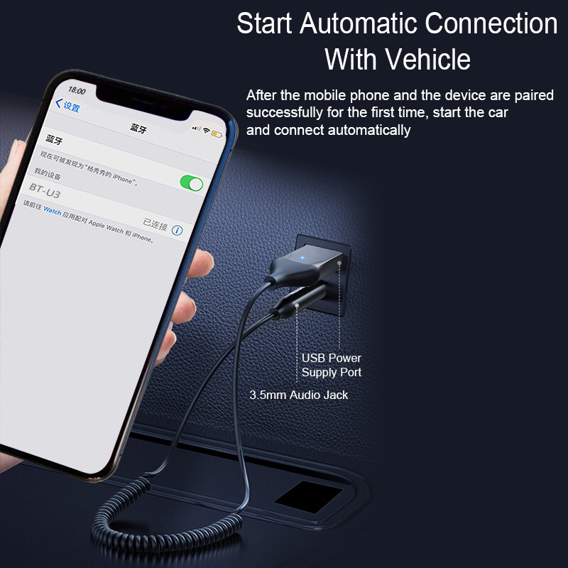 Bluetooth Transmitter Wireless Receiver USB Aux Adapter For Car Audio Speaker