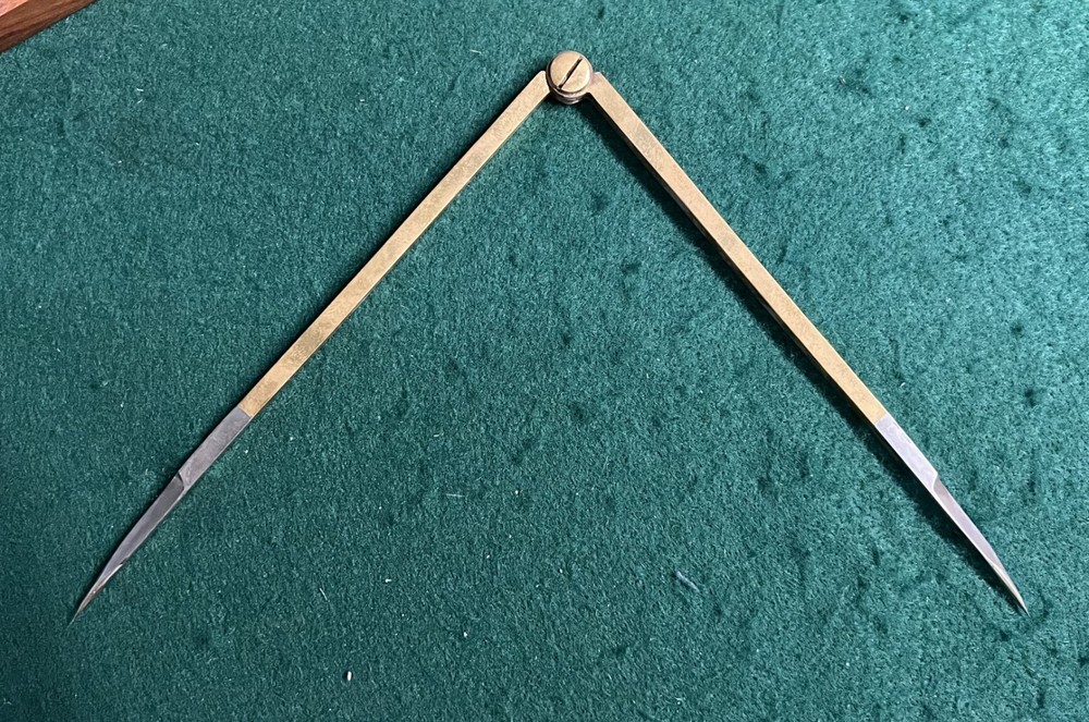 Boxed Brass Navigational Dividers Maps