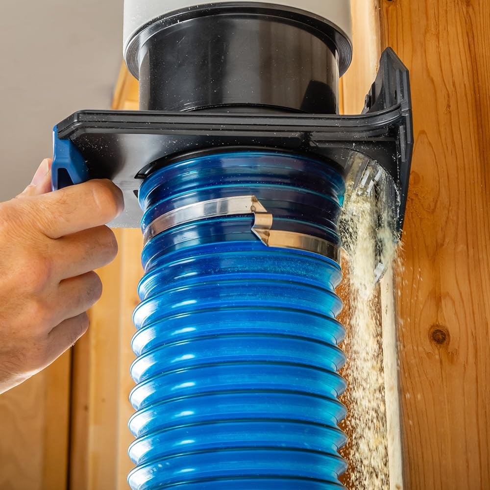 Rockler 4" to Ready-Mount Self Cleaning Blast Gate – Durable Polymer Dust...