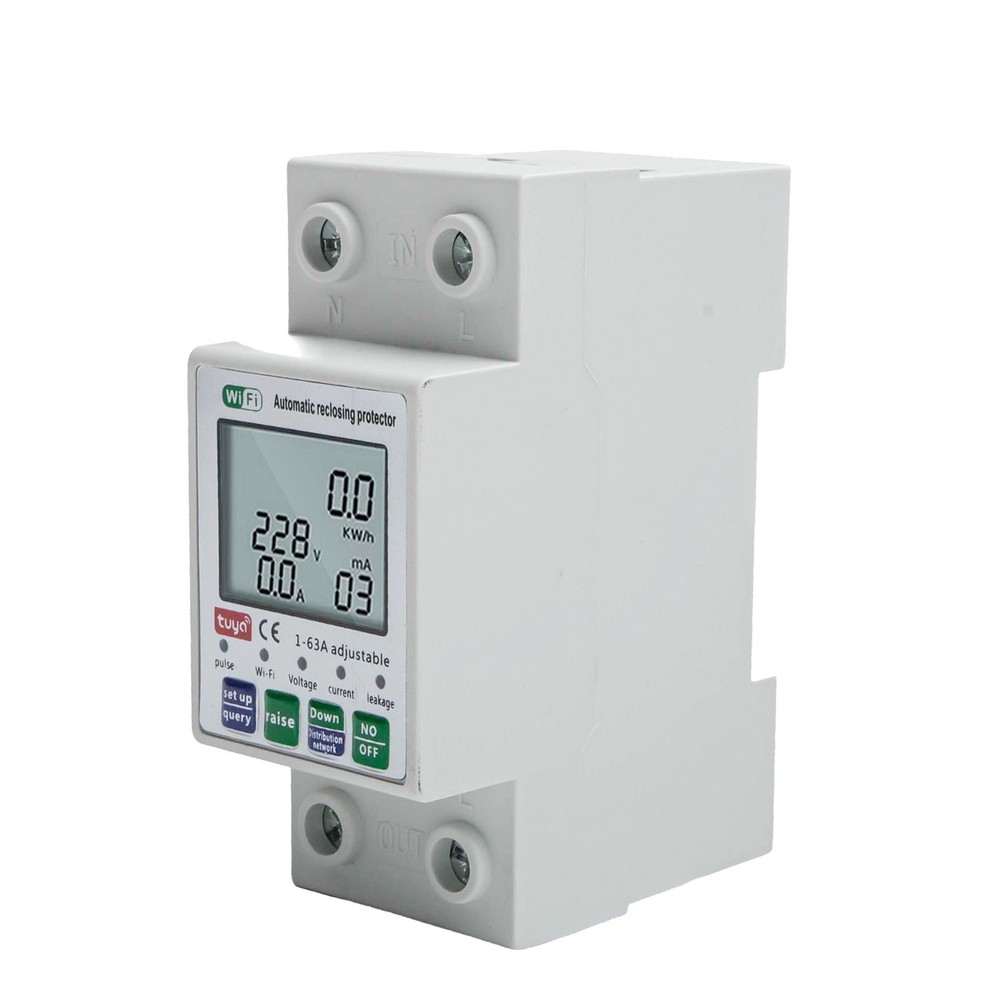For Tuya Smart Reset Protector Switch Current Breaker Meter AC80-300V / New