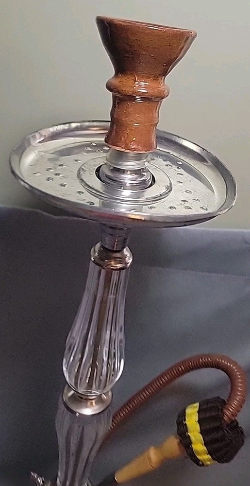 30" Tall Glass Hand Painted Hookah