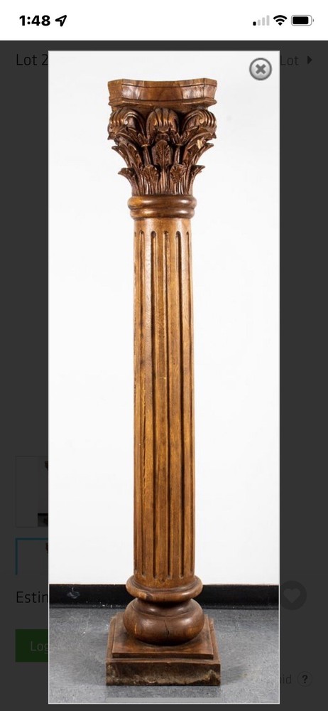 Solid Wood Hand Carved Indonesian Columns (2 For $1200)