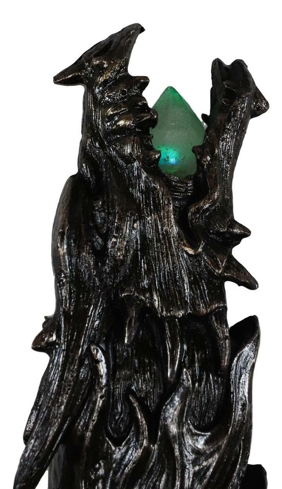 Alchemy Magic Dungeon Dragon Head Scepter LED Torch With Left Claw Wall Decor
