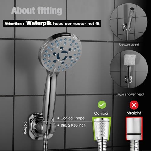 Handheld Shower Head Holder - 5 Angles Adjustable - Concealed Holder Only