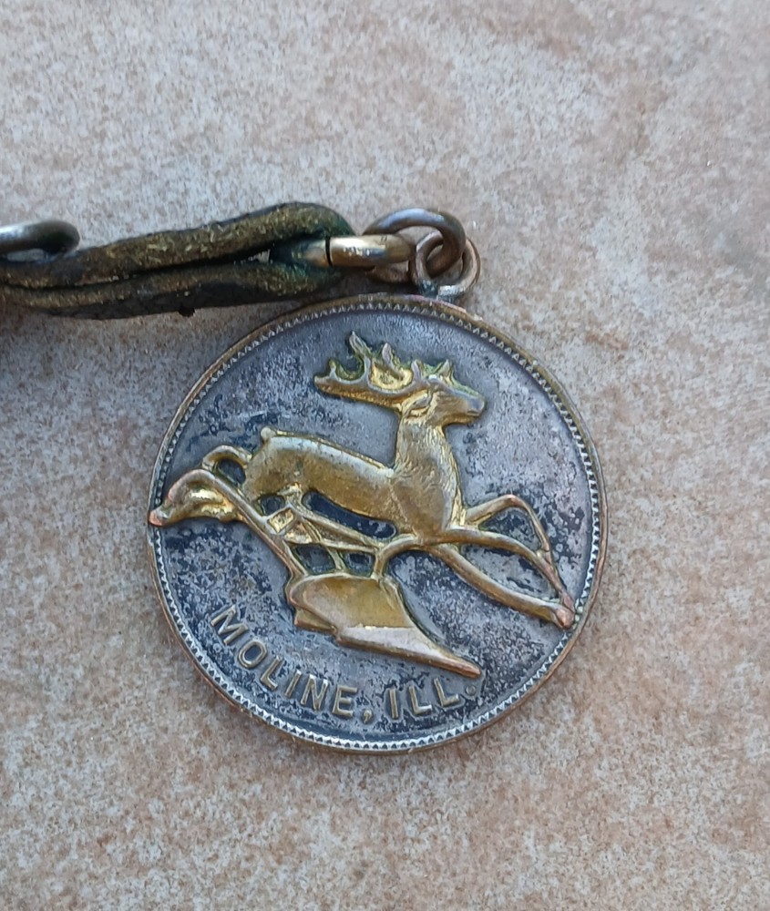 JOHN DEERE 4 LEGGED DEER WATCH FOB 1937 Centennial