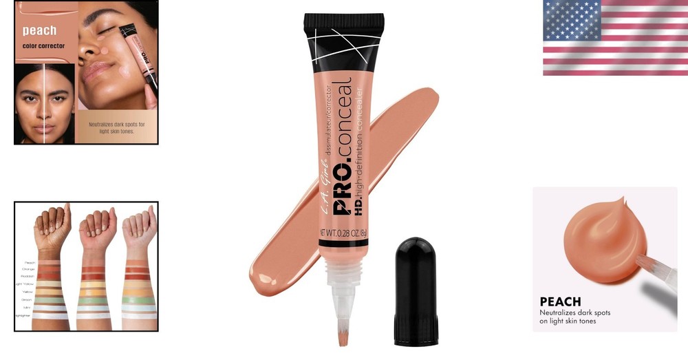 Lightweight HD Pro.Conceal Peach Corrector - Long-Wearing Full Coverage Formula