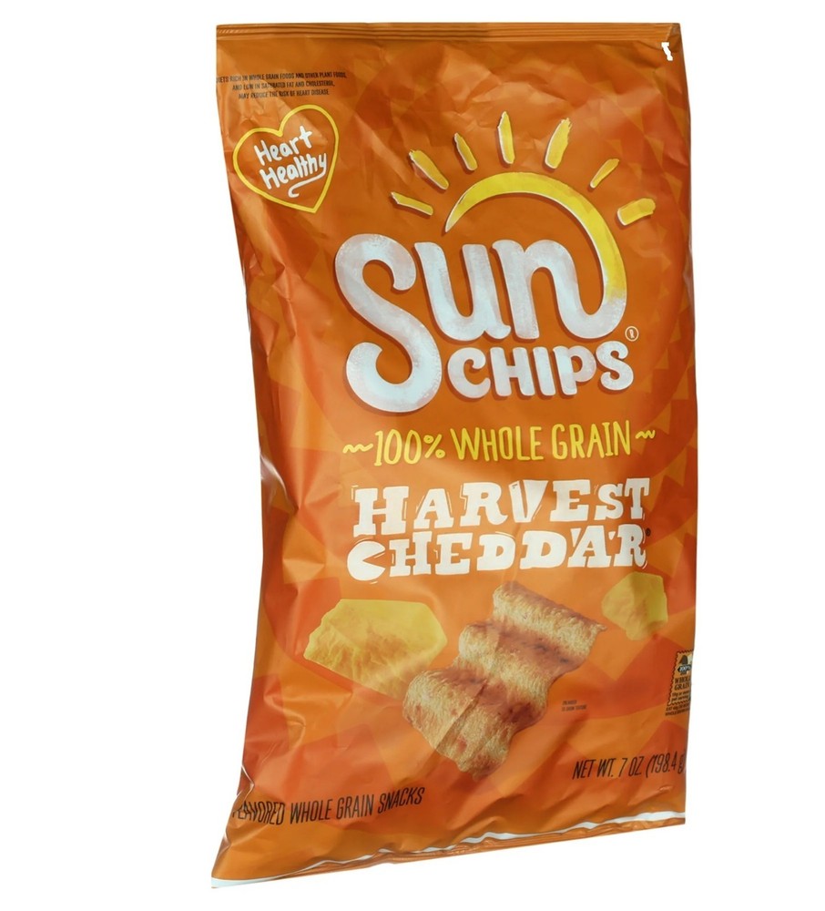 Sun Chips Multigrain Snacks, 7 oz, Cheddar Cheese, 100% Whole Grains