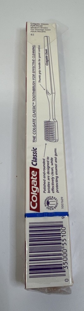 Vintage Colgate Classic Toothbrush 41 Medium Full Head