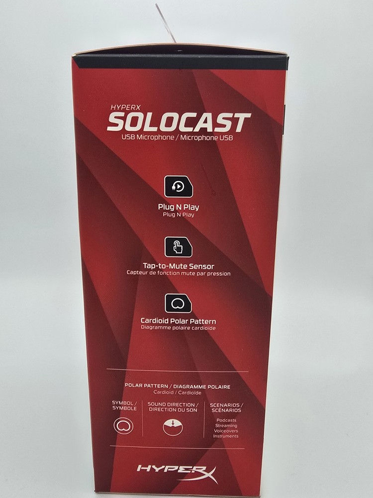 HyperX SoloCast Compact And Flexible Plug & Play USB Microphone Bundle
