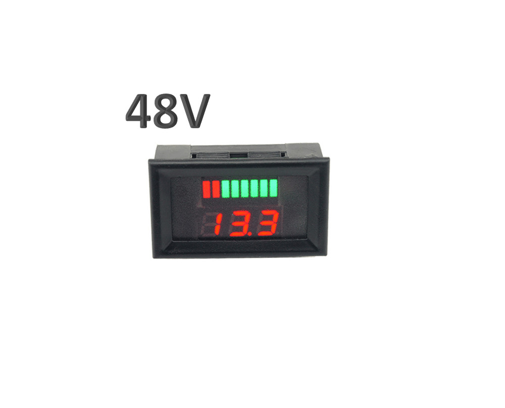 DC 48V Digital Battery Capacity Indicator Voltmeter Voltage Meter Car Tester