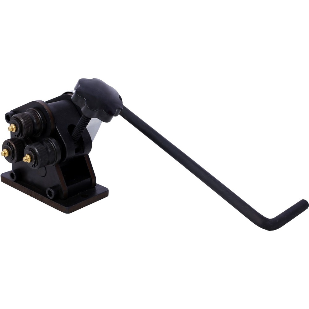 Ring Roller Bender 3", Hardened Steel Portable Hand Crank Ring Roller