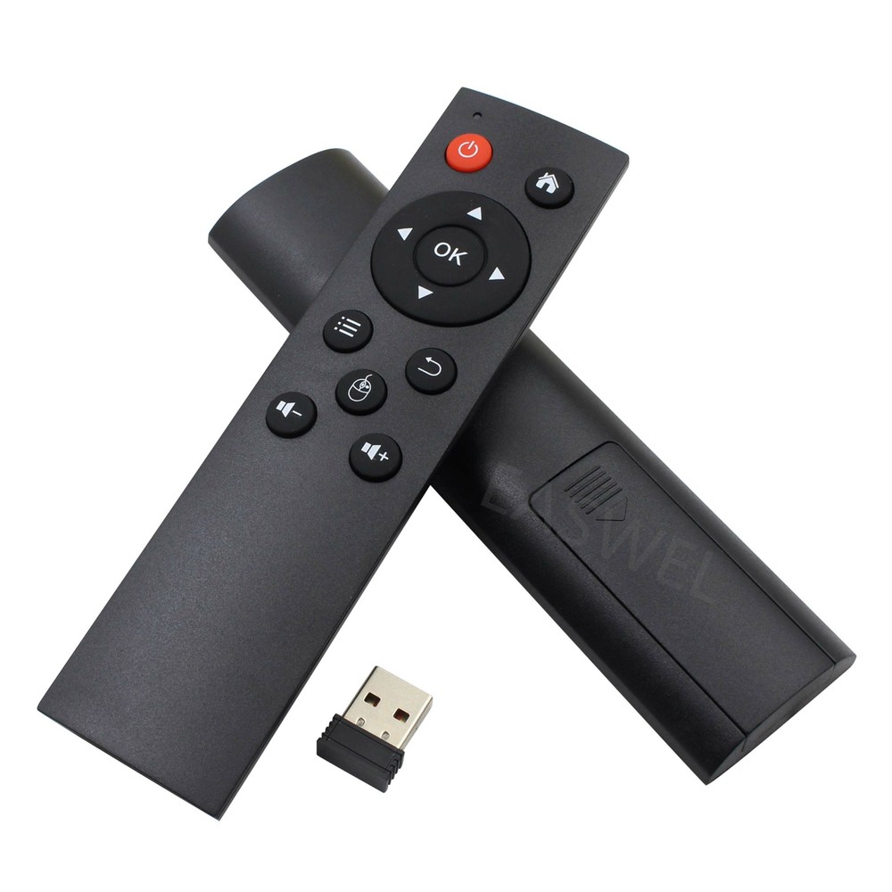Black 2.4G Wireless Remote Control Keyboard Air Mouse For Android TV