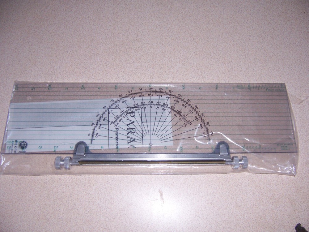 Vintage C-Thru P-750 Paraglide Plotter Nautical Chart Protractor Ruler