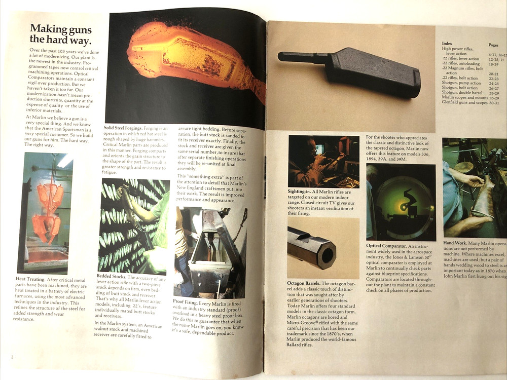 VTG 1973 Marlin Sporting Firearms Brochure