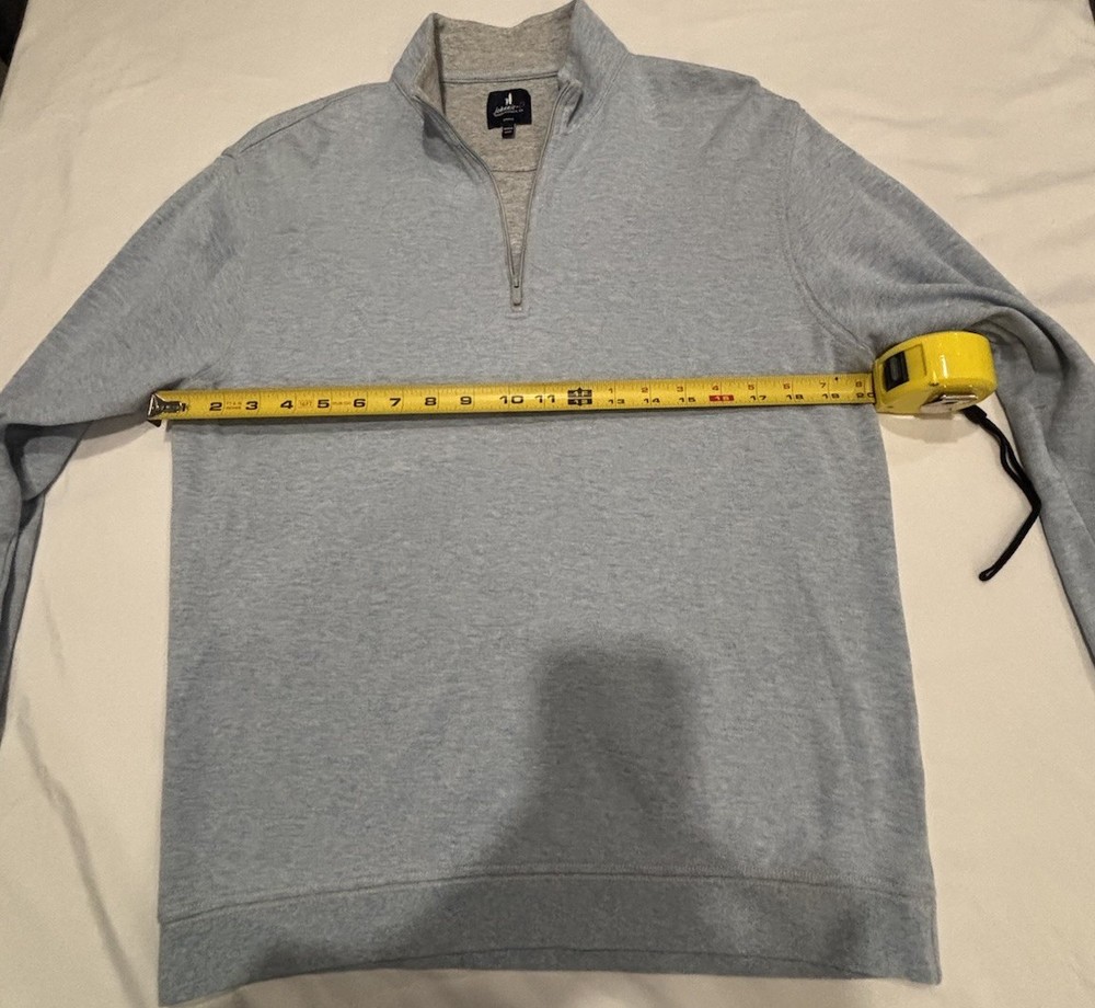 Johnnie O Sully 1/4 Zip Pullover Mens Size Small Light Blue Gray