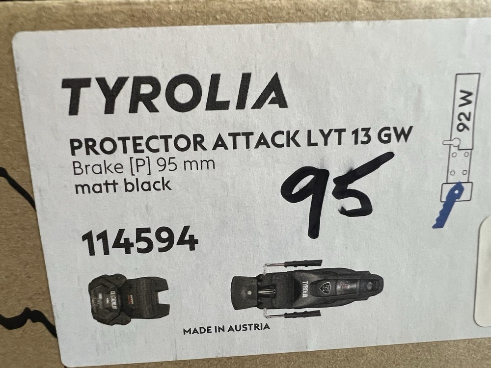 Tyrolia Protector Attack LYT 13 GW Ski Bindings, 95 MM