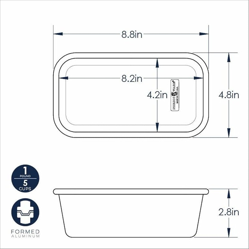 Aluminum Loaf Pan Oven Safe Bakeware Bread Baking Tray Kitchen Durable New