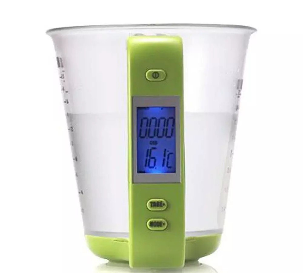 LCD Screen Multi-Functional Digital Kitchen Scale Measuring Cup 100-600ml 1000g