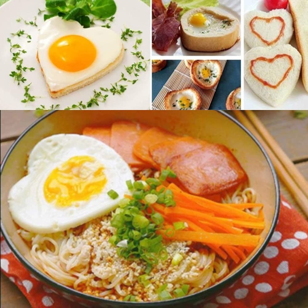 10 Pack Stainless Steel Egg Molds Different Shape Egg Ring Molds for Cooking