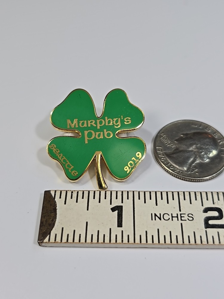 Murphy's Pub Seattle 2019 Lapel Pin Oregon Shamrock Clover Shape