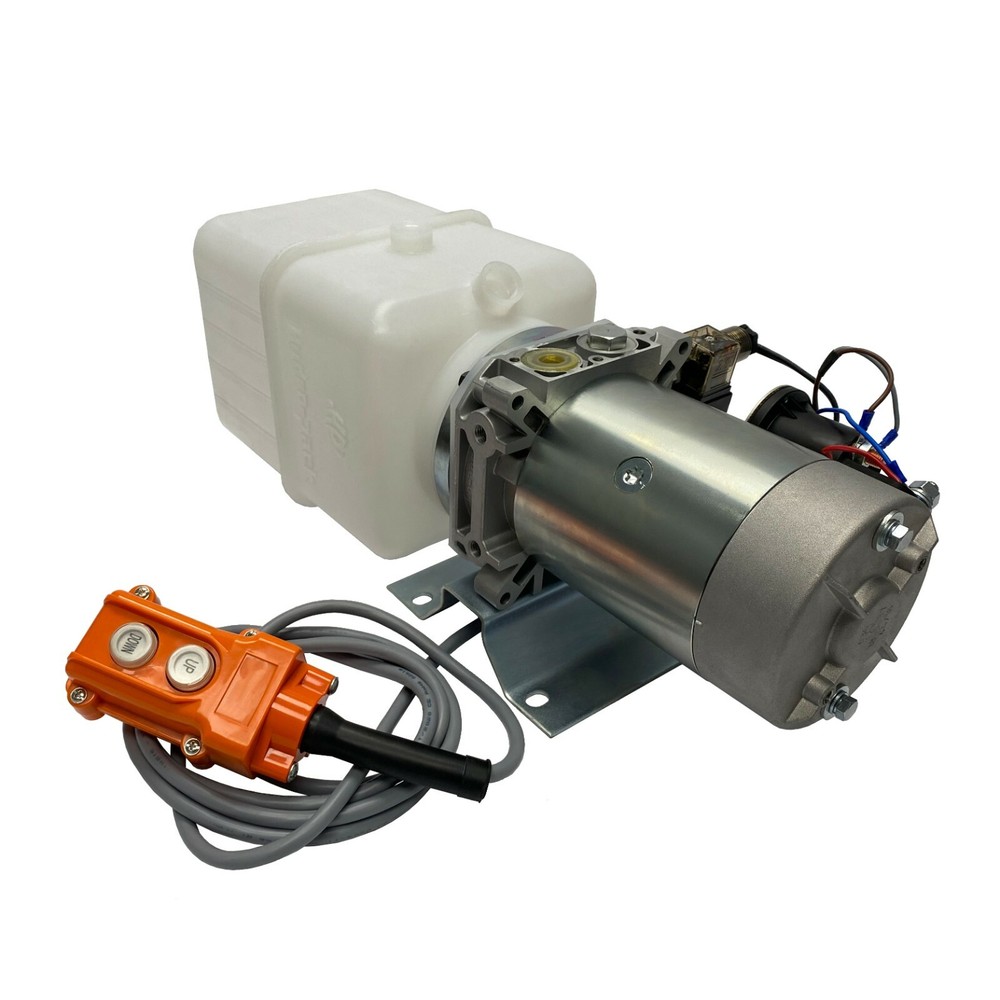12V DC Single Acting Hydraulic Power Unit 6 Quart tank with Remote Control