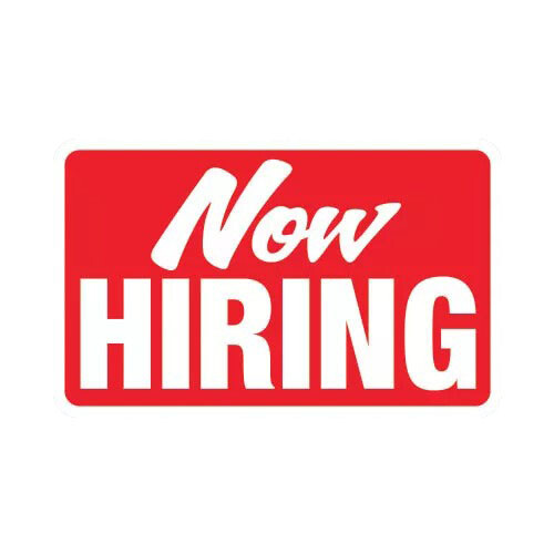 Now Hiring Sticker Decal