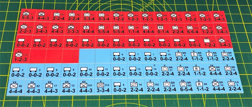 D-Day variant, Avalon Hill, 79 counters + Rules + Order of Battle