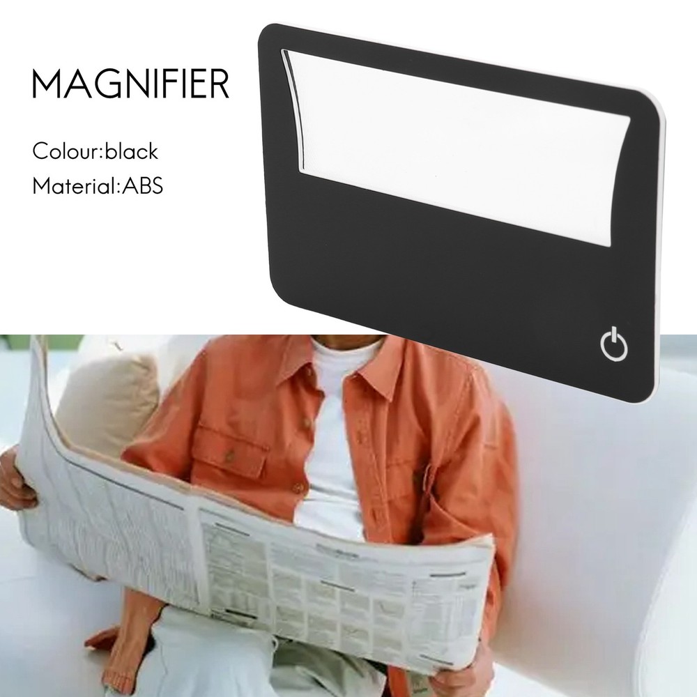 Credit Card Size Lighted 3X Magnifier Bundle Includes 2 Magnifiers, Each6593