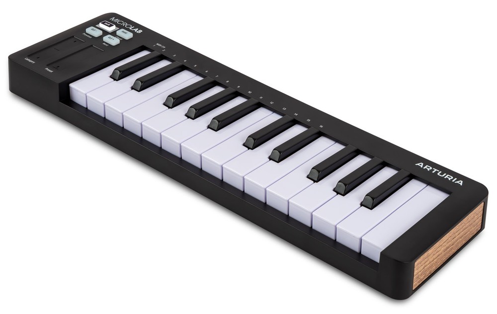 Arturia MICROLAB MK3 Black 25-Key MIDI USB Keyboard Controller+Backpack