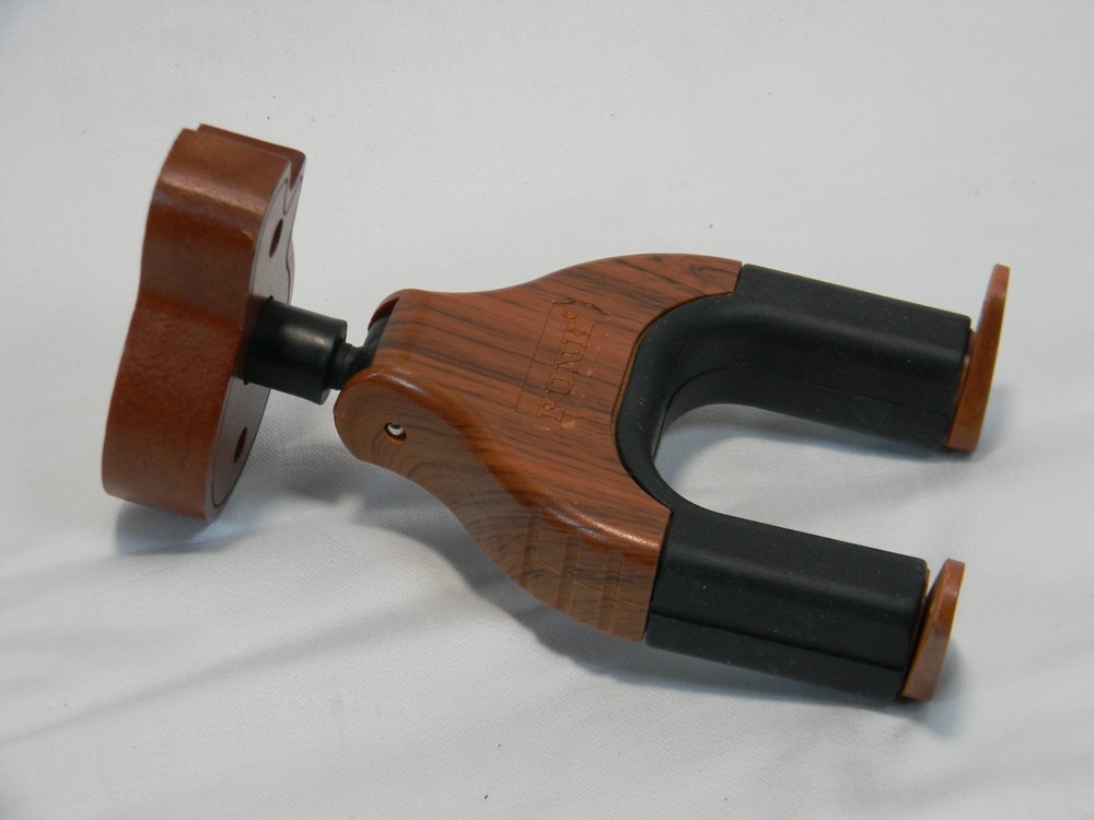 Punk Auto Lock Guitar Hanger with Wood Base - Tested Working - VGC!