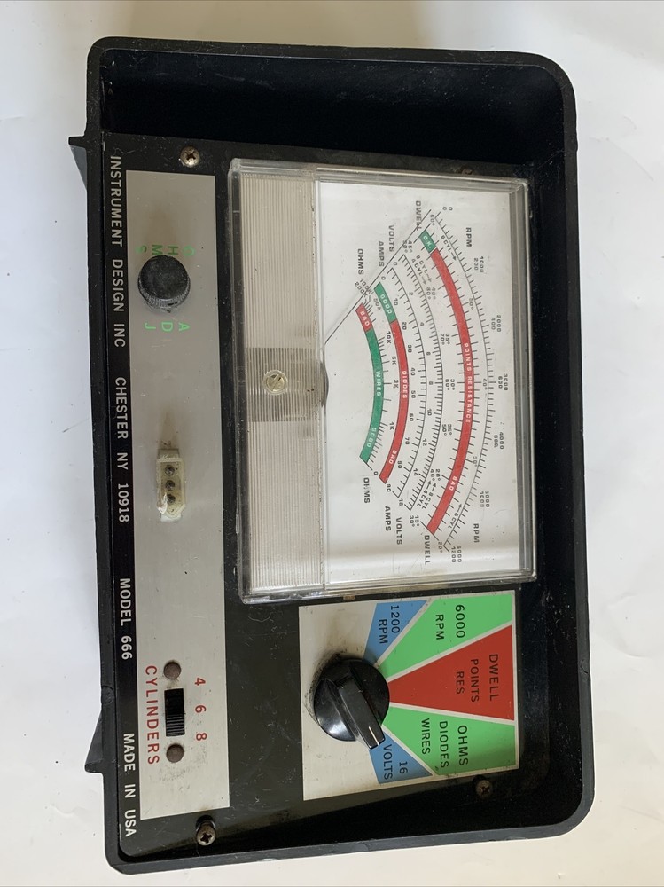 Instrument Design Engine Analyzer Model-666 4-8 Cylinders Untested