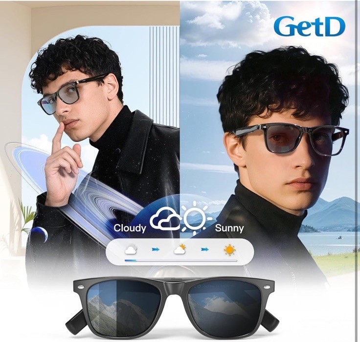 GetD AI Smart Glasses ChatGPT Powered Real-Time Translator Bluetooth Polarized