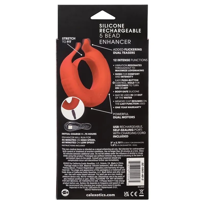 silicone rechargeable taurus enhancer