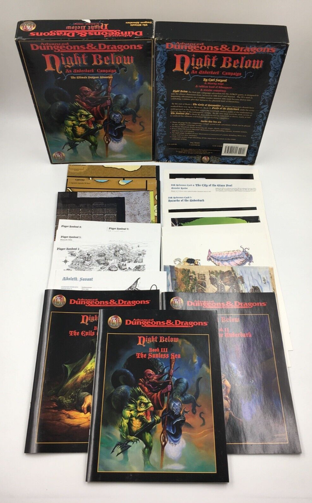 Advanced Dungeons & Dragons:Night Below An Underdark Campaign - Read Description