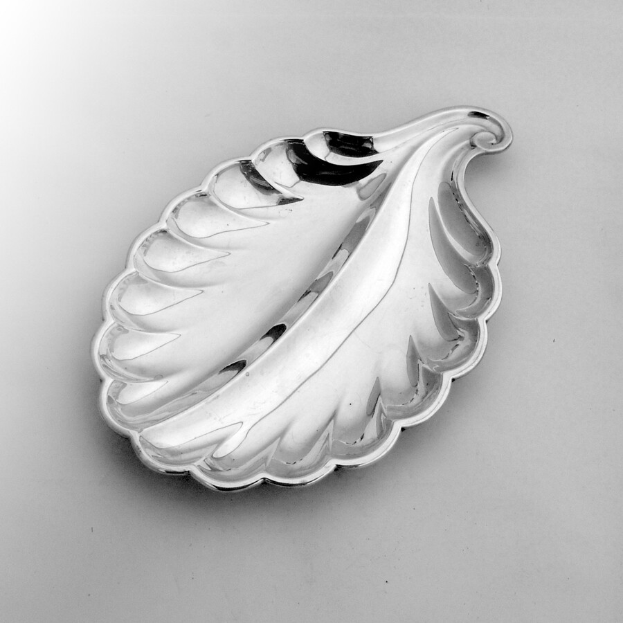 Leaf Form Serving Dish Frank Smith Sterling Silver