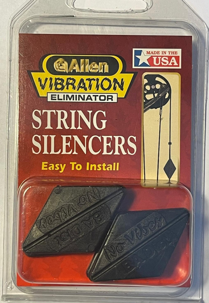 ALLEN VIBRATION ELIMINATOR ARCHERY BOW STRING SILENCERS BLACK Vintage Archery