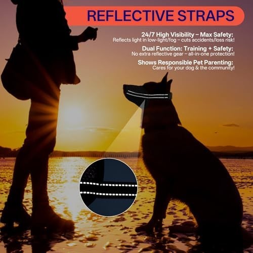 2 Pack Adjustable Dog Muzzle for Large Dogs - Breathable Soft Mesh, Anti-Biting,