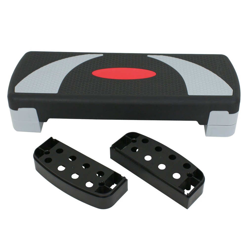 2PCS 30" Aerobic Exercise Step Platform w/4 Risers Adjust Height Workout Stepper
