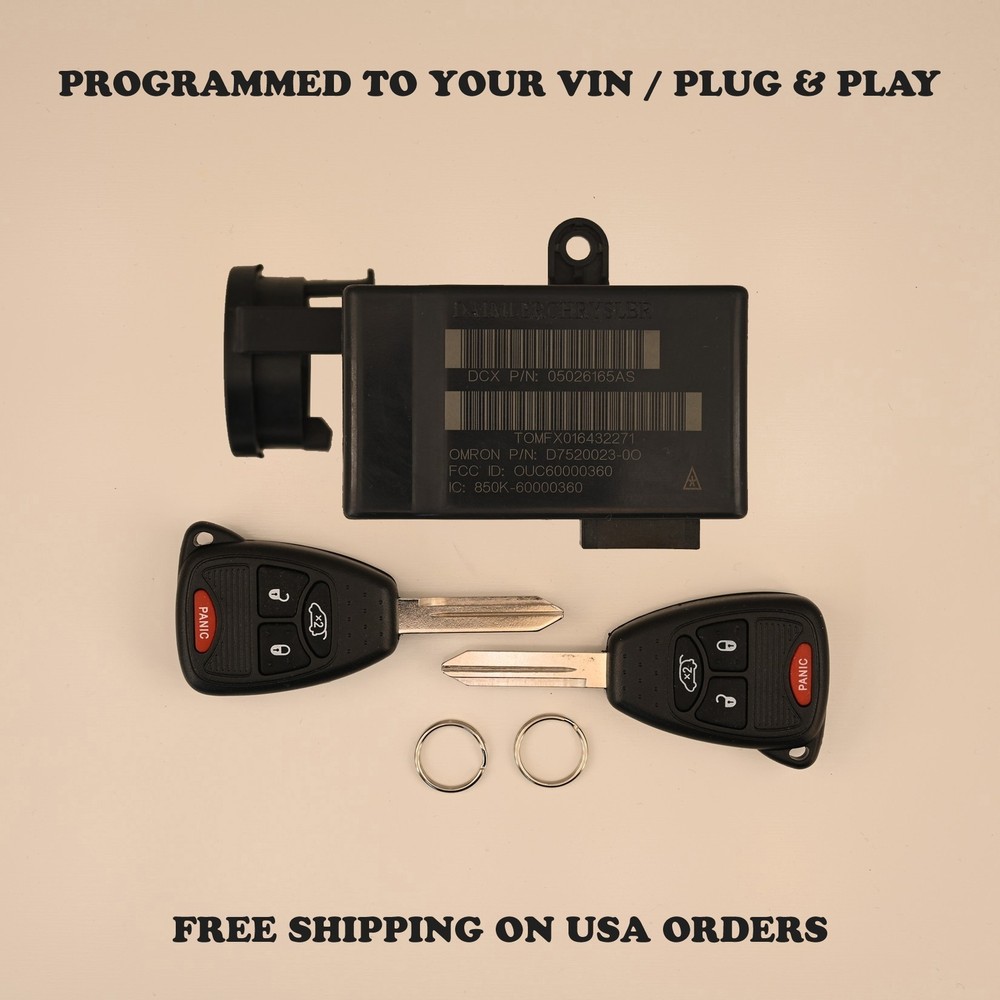 2007-2014 Dodge Avenger Sebring Immobilizer 05026165AS VIN Programmed Plug&Play