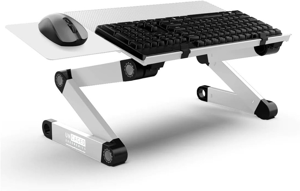 Adjustable Keyboard Tray, Silver, Ergonomic, Wrist Rest