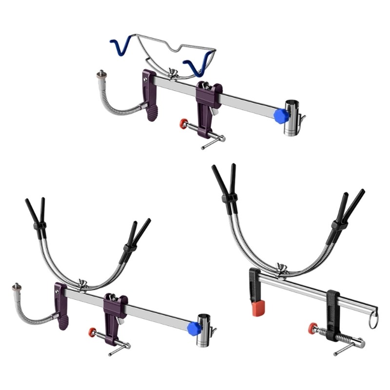 Double Manner Rod Stand with Horizontal Vertical Adjustment Secure Structure