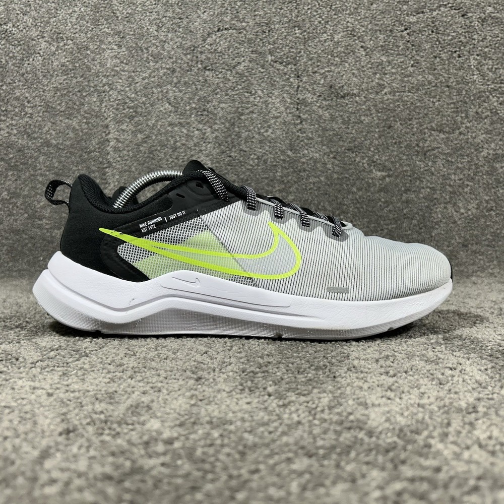 Nike Downshifter 12 DD9293-011 Women’s Size 11 Wolf Grey Volt Running Shoes Used