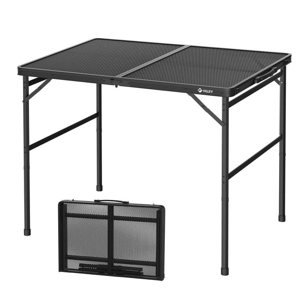 VILLEY Portable Camping Table 3 ft Grill Folding Table Lightweight Camping Table
