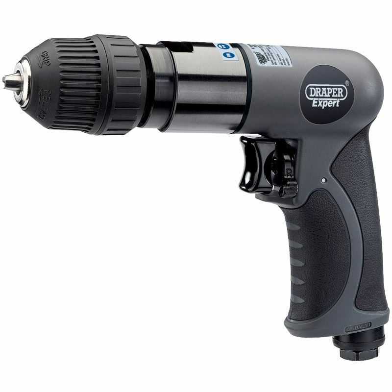 Draper Expert Soft Grip Reversible Air Drill with 10mm Keyless Chuck